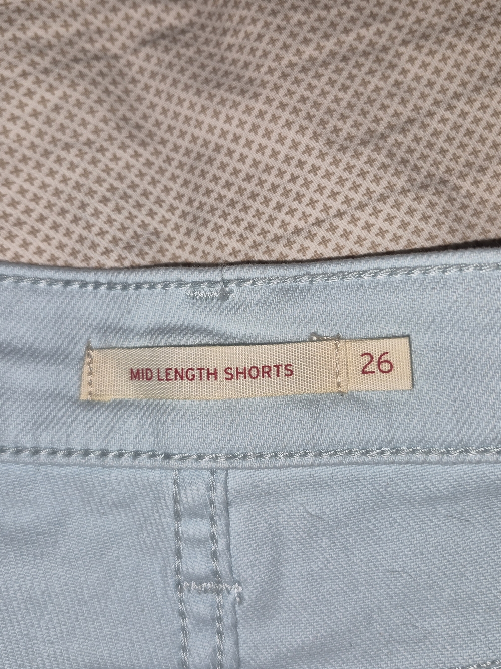 Levi's  Pale Blue Denim High-Waist Shorts - Picture 3 of 4